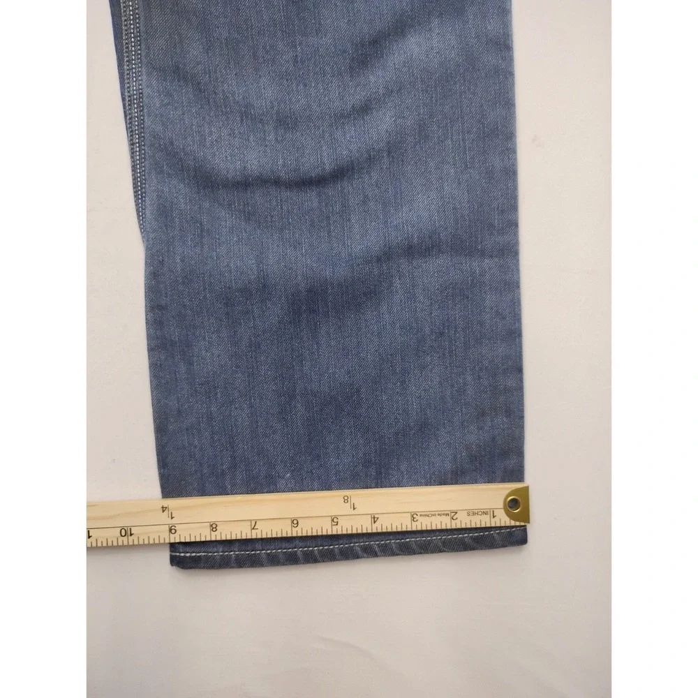 Levis 514 Slim Straight Fit Jeans Pants Dark Blue Denim Pocket Flaps 36x30